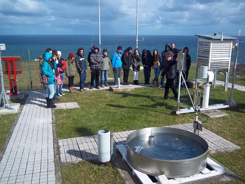 Distancias y medidas en un observatorio meteorológico