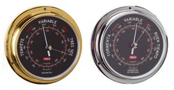 Barometer black dial brass or chrome