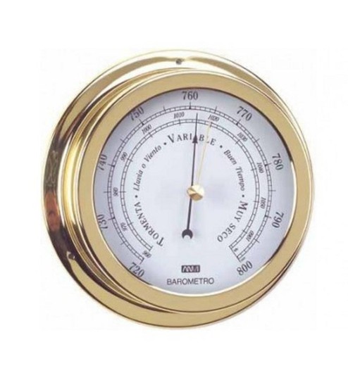 125 mm brass barometer