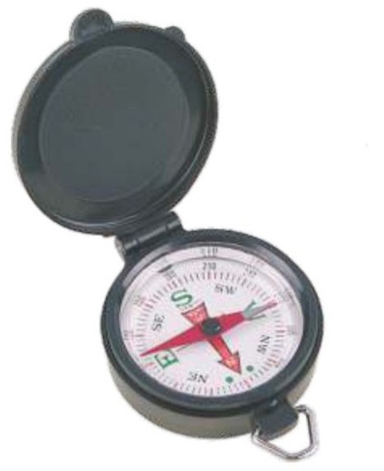 Liquid pocket compass with lid