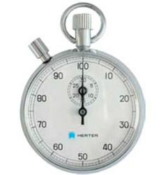 Centesimal mechanical stopwatch