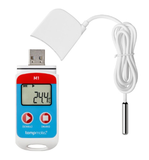 TempMate M1 USB -temperaturdatalogger med sond