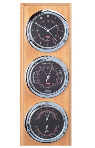 Nautical weather station with clock ref 30.3741