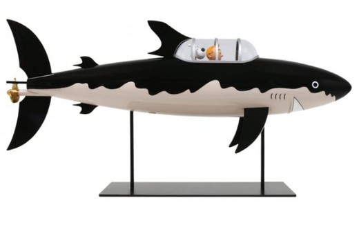 Figura submarina Tintin 77cm resina