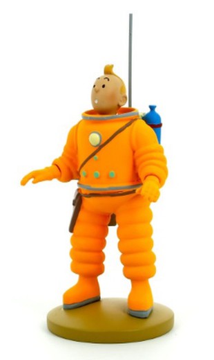 Figurine Tintin résine astronaute