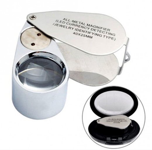 Coddington 10x magnifying glass with UV light