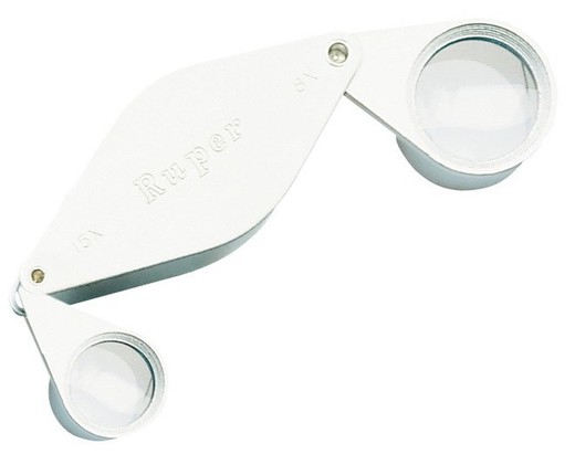 Coddington double lens 8x and 15x magnifier