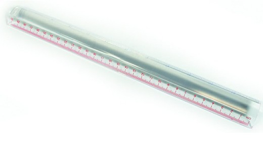 Ruler magnifier with 2x scale