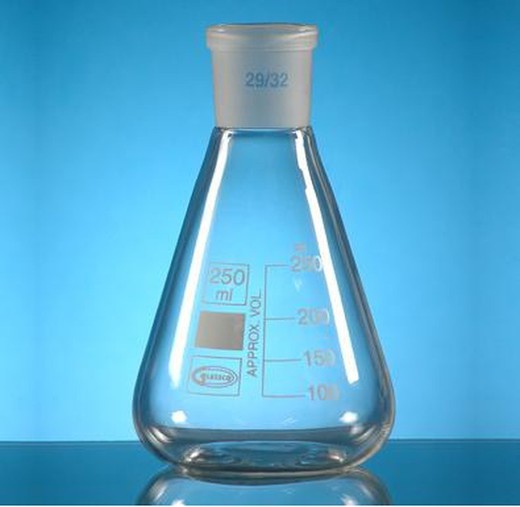 Erlenmeyer kolber 25 ml / 50 ml / 100 ml / 250 ml / 1000 ml og formalet