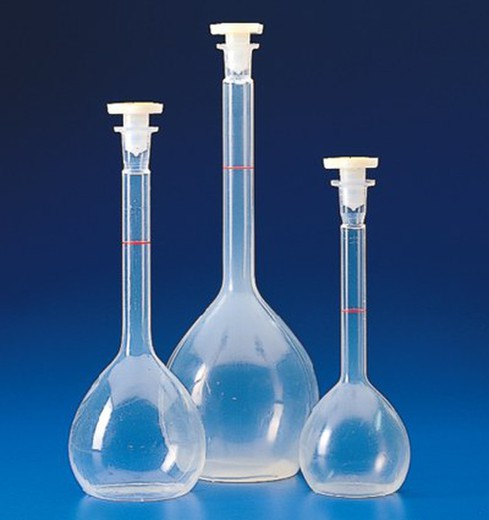 PMP volumetric flask with stopper (50 to 1000ml)