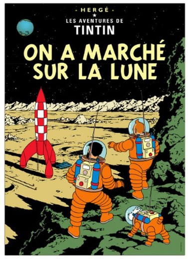 POSTAL FRANCÉS ON A MARCHE TINTIN