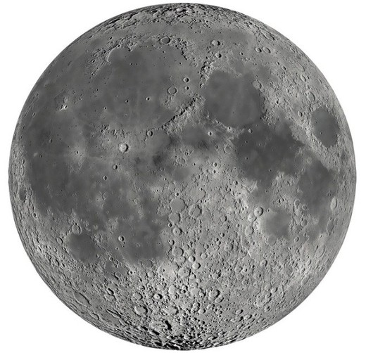 Luminescent full moon poster with relief 67cm