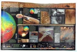 Poster geografico nazionale Mars (55X77cm)