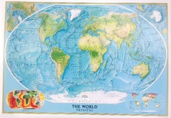 Cartaz geográfico nacional do mundo físico (109x76cm)
