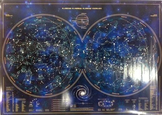 Luminescent planisphere poster (67x48cm)