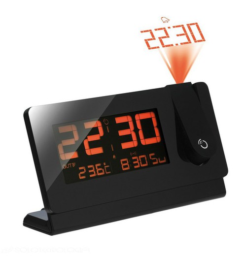 Projector Clock with int / ext temp / ultra slim RMR-391-P