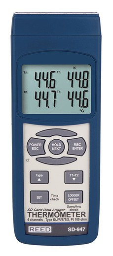 Thermocouple room thermometer with data logger REED SD-947