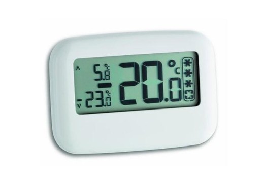 Digital maximum and minimum thermometer for refrigerator