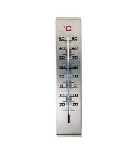 Stort udendørs termometer i rustfrit stål