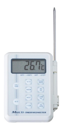 Multidigitales Thermometer mit Sonde, Alarm und maximaler / minimaler Temperatur -50 / 300ºC