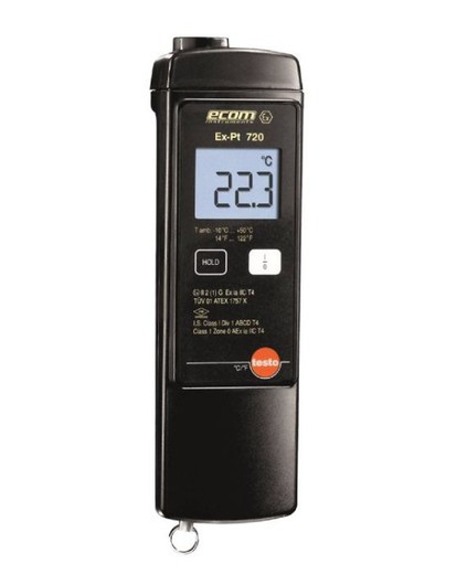 Professionele 1-kanaals thermometer voor explosieve omgevingen Testo 720-Ex