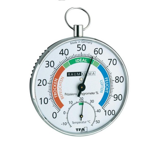 TFA analog thermometer and hygrometer