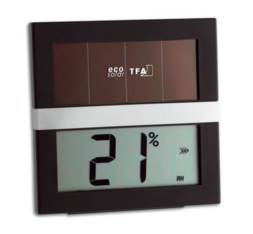 Eco Thermometer / Hygrometer With Solar Panel TFA