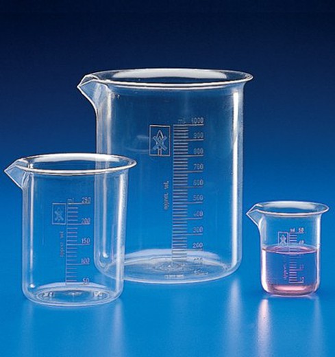 PMP-Kunststoffbecher mit niedriger Form (25 bis 5000 ml)