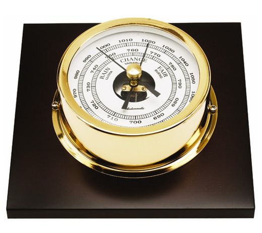 Barometro montato su legno Autonautic 95mm Gold