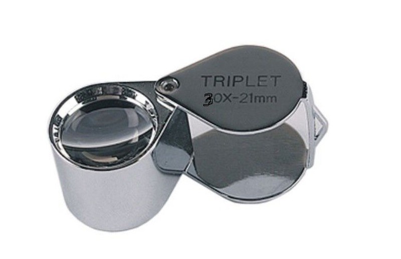 10x-21mm Plateado / ojo Lupa Lupa Lupa Identificaci/ón con cristal wfz17/ Triplet/  Metal y pl/ástico