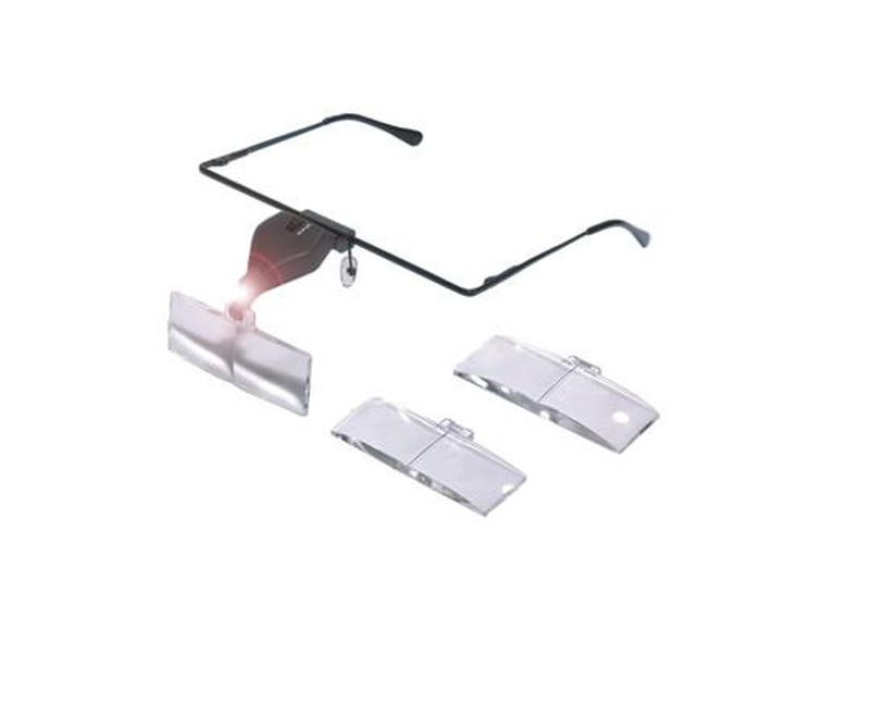 Lente d'ingrandimento per occhiali con luce a led 2.5x — Raig