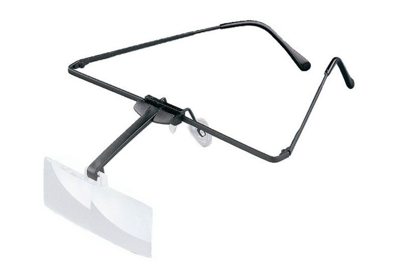 Lupenbrille 1,5X/2,5X/3,5X Lupenclip Brillenlupe 3D mit Licht/LED 