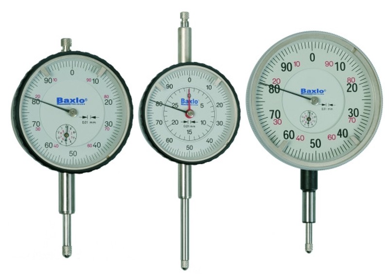 Reloj comparador analógico (Rango de medición 10 mm, resolución 0.01 mm)  tipo ISO/JIS - Techmaster de Mexico