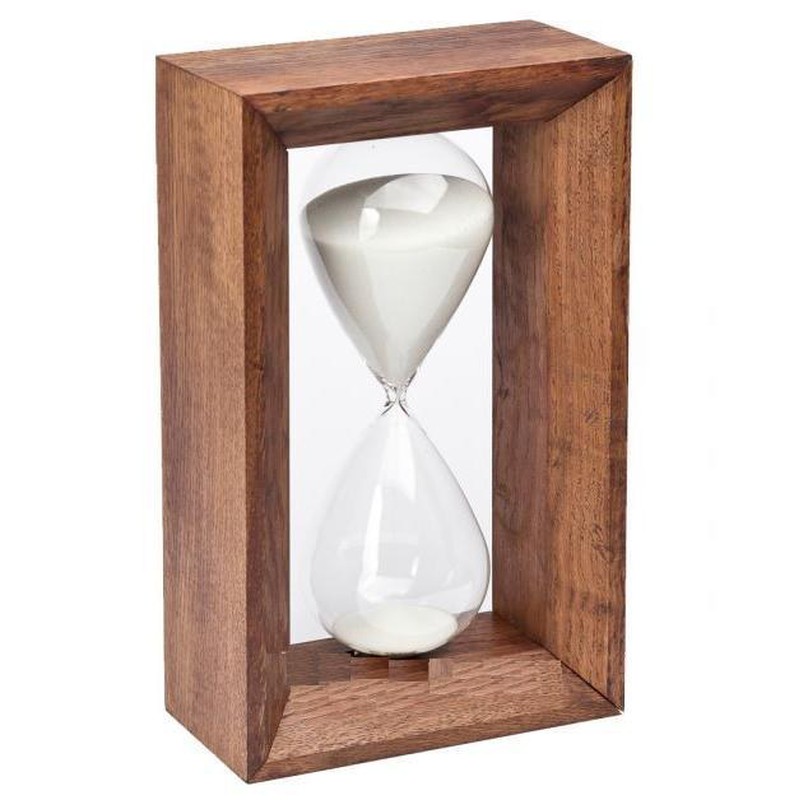 Reloj de arena, reloj de arena, reloj de arena, adorno de escritorio de  reloj de arena, reloj de arena de base de madera, reloj de arena de 60  minutos