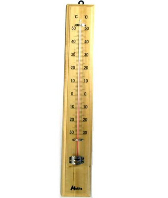 Termometro ambiente in legno da 420 mm