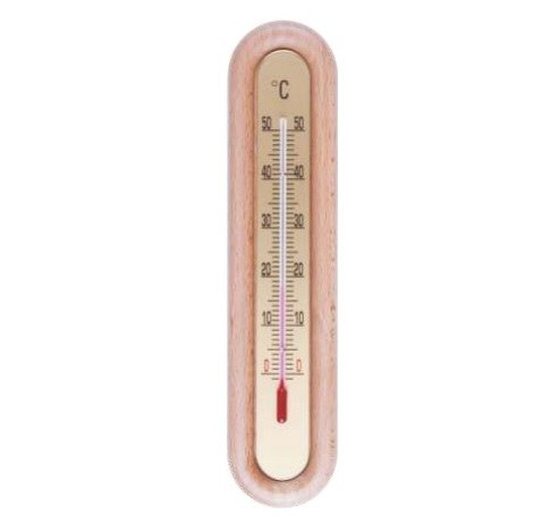 Wood room thermometer