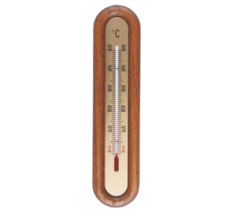 Termometro de ambiente en madera — Raig