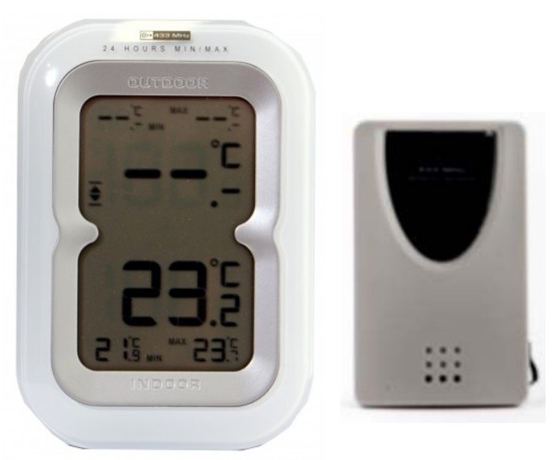 Schelden Roux virtueel Möller max / min digitale thermometer met draadloze sensor ref 105058 — Raig