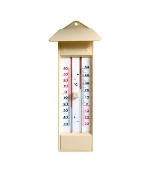 TERMÓMETRO MAX/MIN TEJADILLO BEIGE PLASTICO