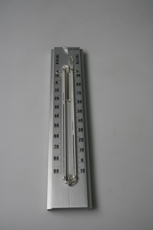 Termometro a mercurio massimo e minimo in acciaio inossidabile con cappuccio