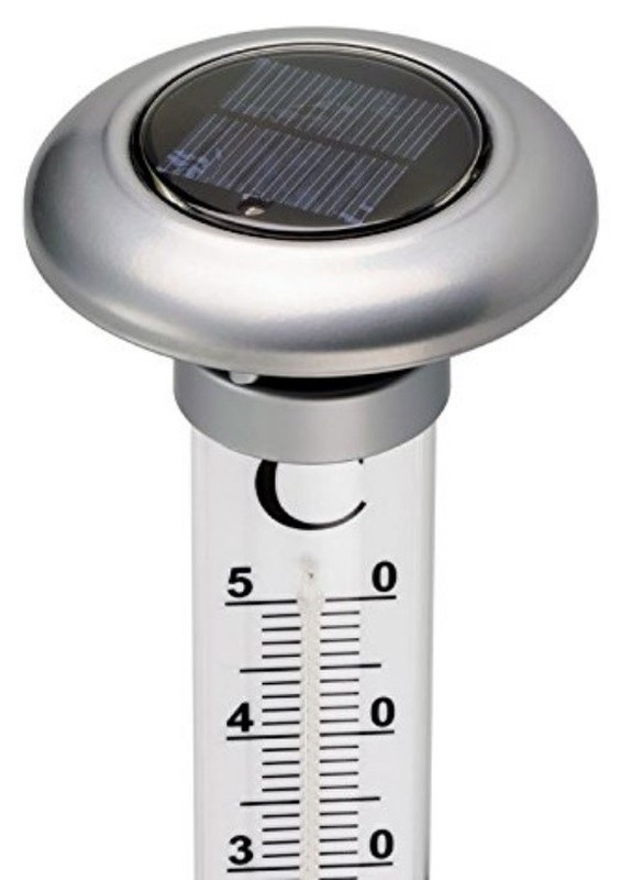 12.2057 con illuminazione solare Termometro da giardino analogico TFA Dostmann Solino resistente alle intemperie & TFA 47.1008 Pluviometro 